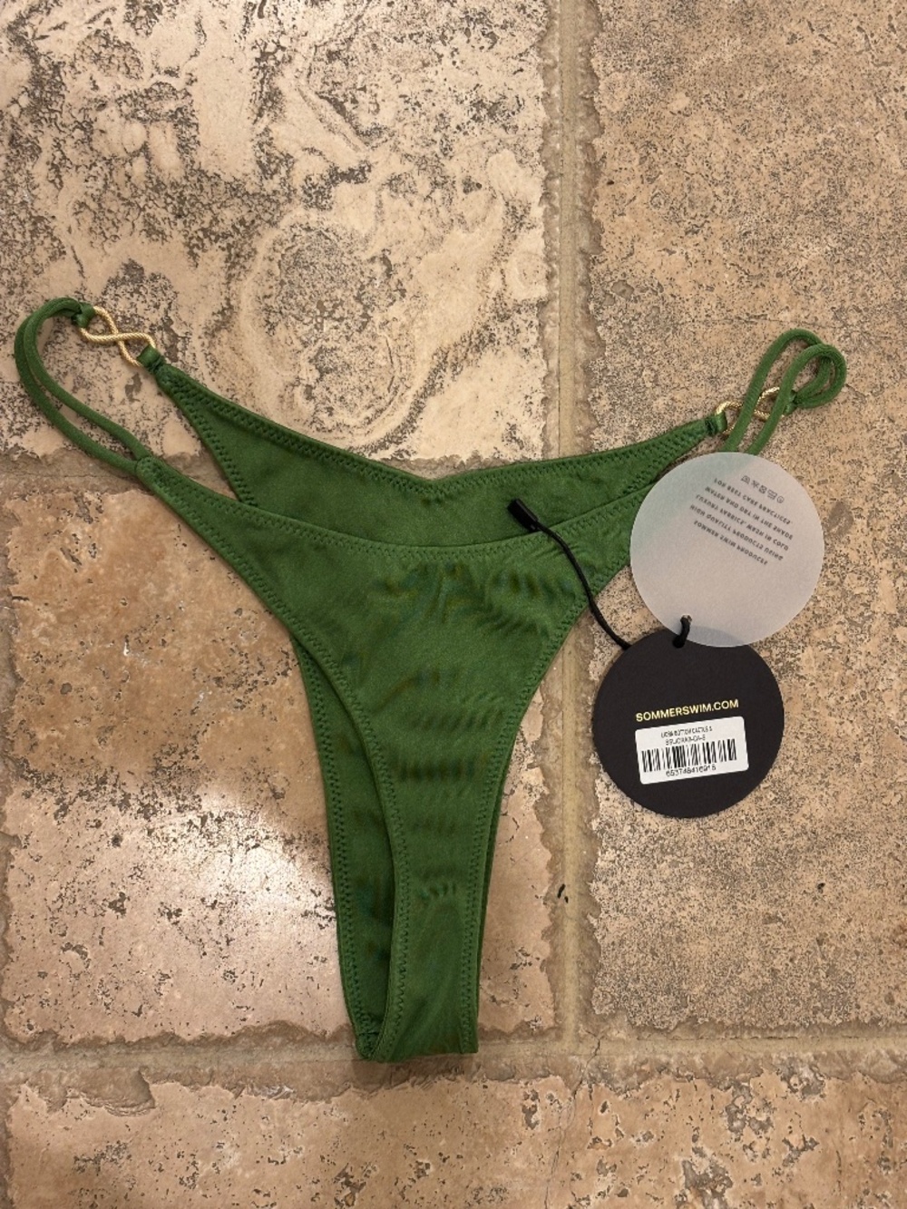 Sommer Swim Green Bikini Set | Top M & Bottom S | NWT - Picture 5 of 7